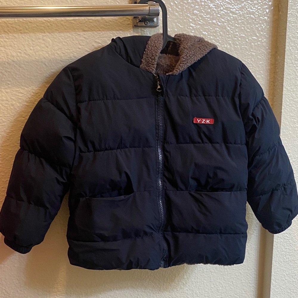 Kids Puffer Jacket with Hood - Picture 1 of 4